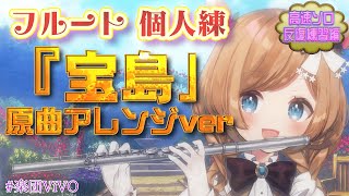 【フルート個人練】高速ソロ反復練習編！T-SQUARE「TAKARAJIMA」（吹奏楽版「宝島」原曲）楽団V!VO ver. 【#エリーコニ