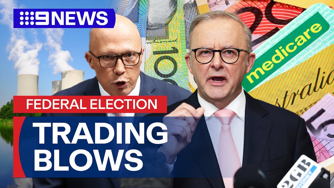 Leaders trade blows on energy and health while on campaign trials | 9 News Australia