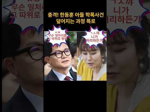 <strong>충격</strong>! 한동훈 아들 학폭사건 전말 폭로