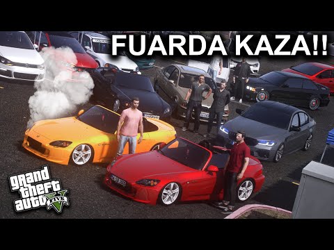 GTA 5 GERÇEK HAYAT #28 !! - BÜYÜK MODİFİYE TOPLANTISINA GİTTİK !! - w/@AhmetAkpunar