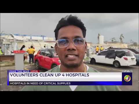 YouTube video thumbnail: Volunteers Clean Up 4 Hospitals