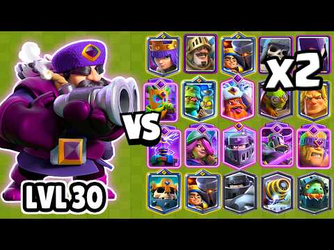 CAZADOR OSCURO NIVEL 30 vs TODAS LAS CARTAS x2 | Clash Royale