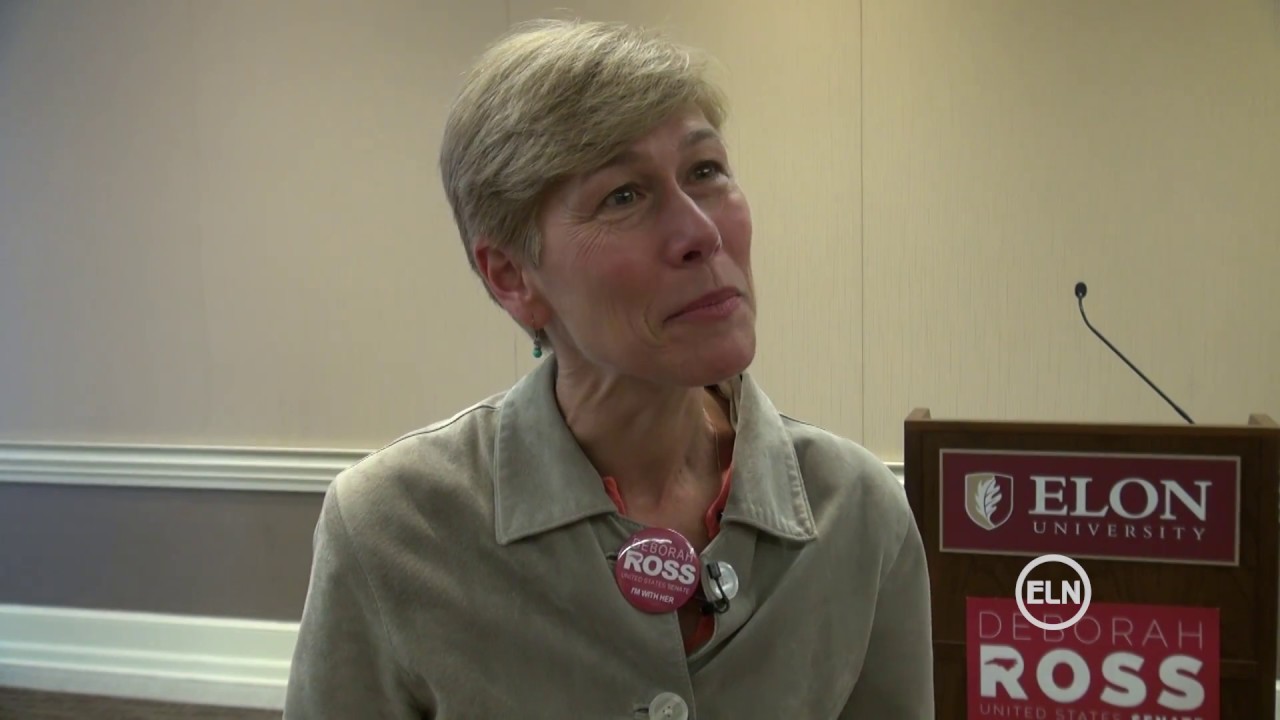 Deborah Rols Democratic Senate candidate Deborah Ross visits Elon on Election Day ...