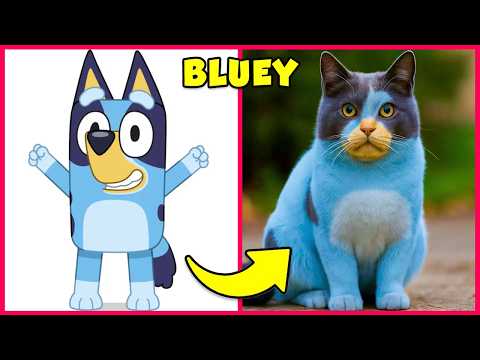 BLUEY en CHATS 💙😾 + Devine la VOIX...! 🔊 Bluey, Bingo, Socks, Chilli, Bandit, Snickers