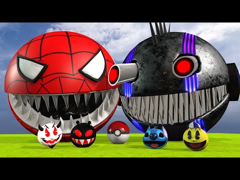 Pacman vs Monster Pacman vs Robot Monsters part 2