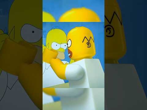 Homero empezó a ver un reflejo que no era Lego #shorts #simpsons