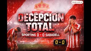 🔴⚪SPORTING 0-0 SABADELL: ¡DECEPCIÓN TOTAL EN EL MOLINÓN! 🔴⚪
