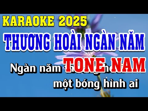 Thương Hoài Ngàn Năm Karaoke Tone Nam Dễ Hát | Đình Long Karaoke