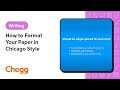 Chicago Style Formatting Essentials