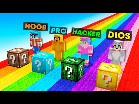 Lucky Blocks NOOB vs PRO vs HACKER vs DIOS 😱😂 Minecraft