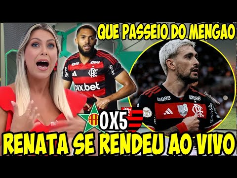 RENATA FAN DEU AULA E SE RENDEU AO FLAMENGO DE FILIPE LUIS - PORTUGUESA 0X5 FLAMENGO "QUE GOLEADA"