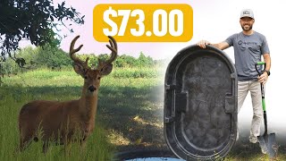 $73 DIY Deer Water Hole | How Fast Will Deer Use It?