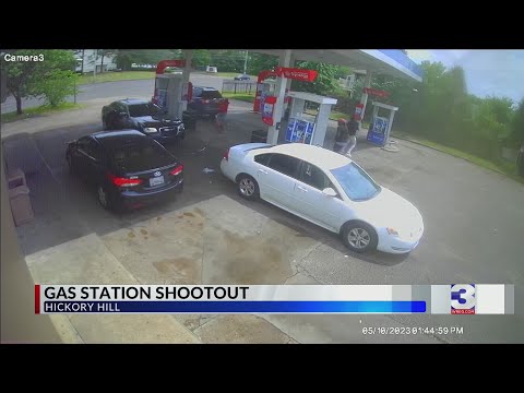 Shootout at Hickory Hill gas station caught on camera