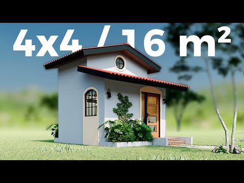 Casa 4x4 metros | Casas económica y bonita | Diseño y Construcción 🏡