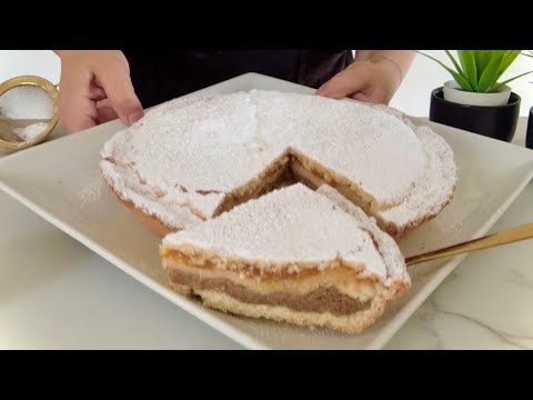 CROSTATA DOPPIO STRATO NOCI E MARMELLATA pasta frolla al burro friabile