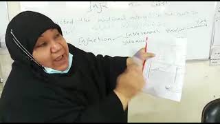 محاضرة عن طرق حقن الدواء مع مراجعة للمحاضرة السابقة