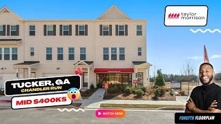 Living in Tucker, GA | Inside New 3-Story Townhome - Forsyth Model Home Tour | Chandler Run