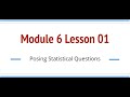 Statistical Questions and Data Types