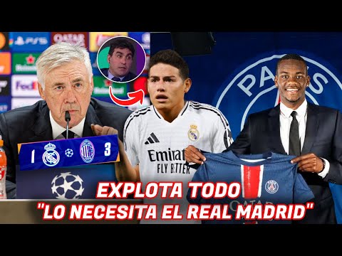 🚨EXPLOTA TODO! PIDEN a JAMES en el REAL MADRID ¿LO FICHARA ANCELOTTI? - JHON DURAN x PSG DETALLES