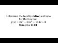 Understanding Relative Extrema with TI-84
