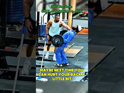 32KG Mop Shocks GIRLS and BodyBuilders in a GYM #gym #prank