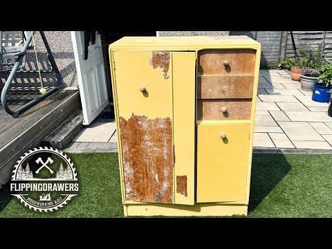 Amazing tallboy transformation ! Exotic wood veneer and brass.