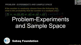 Problem-Experiments and Sample Space