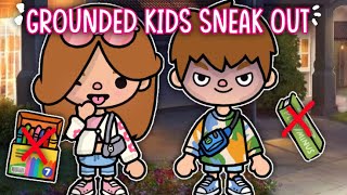 GROUNDED KIDS *SNEAK OUT* At NIGHT 🌙 || *WITH VOICE* 🎙️|| Toca Boca TikTok Roleplay 🩵🌈