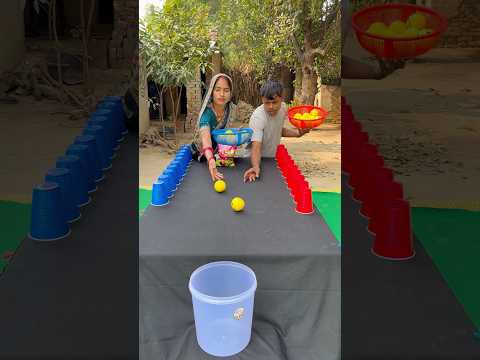Best smile ball roll and cup drop family challenge ✅ #shorts #game