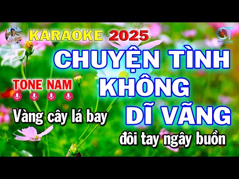 Karaoke Chuyện Tình Không Dĩ Vãng Tone Nam Nhạc Sống | Công Minh