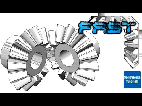 54- Fast version SolidWorks video: how to insert & mate bevel gears