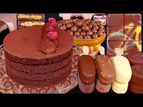 ASMR MALTESERS CAKE DUBAI CHOCOLATE ICE CREAM DESSERT MUKBANG 두바이 초콜릿 먹방 ドバイチョコレート 咀嚼音 EATING SOUNDS