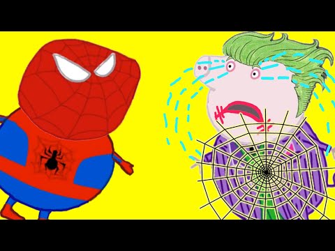 Peppa pig español Crying kidneping Joker vs Spiderman new Parody