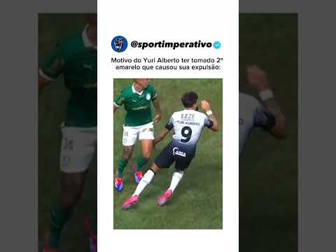Yuri Alberto tenta cavar uma falta ridicula contra o Palmeiras kkkk