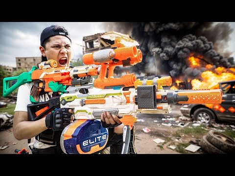 LTT Nerf War : Epic Boss Fights and Capture Missions Of The Brave SEAL Warrior X Nerf Guns