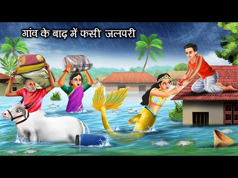 गांव के बाढ़ में फसी जलपरी | | Jalpari Ki Kahani | Jalpari cartoon | Fairy Tales Hindi Moral Stories