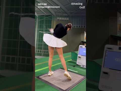 화면을 뚫고 나오는 파워 파워. KLPGA 김은선 프로 파워풀 스윙 #김은선프로