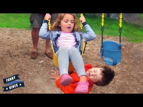 TOP FUNNIEST! Baby Playing Swing FAILS Outdoor | Try Not To Laugh | Funny Vines