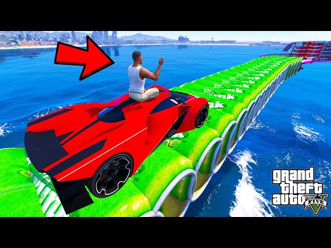 FRANKLIN TRIED SOFT DRINK TIN PARKOUR RAMP CHALLENGE IN GTA 5 | SHINCHAN and CHOP