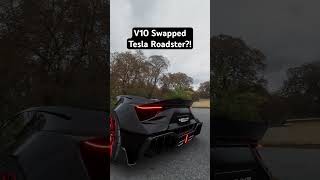 V10 Swapped Tesla?💀 #tesla #shorts #cybertruck
