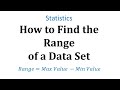Understanding Range in Data Sets