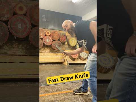 World champion knife thrower show fast draw under American IKTHOF rules!
