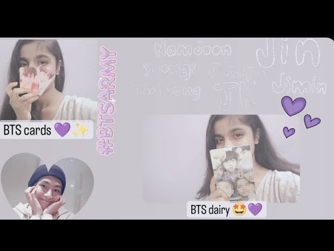 💜I have BTS diary😭& also BTS CARD do you want to see then watch the video#bts#ytvideo#viral#btsdiary