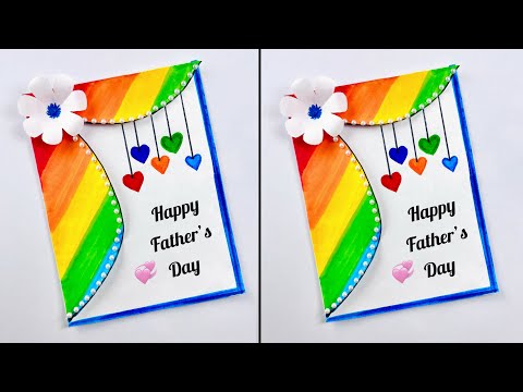 Easy & Beautiful Happy Father’s Day Greeting card | DIY | Father’s day white paper card making