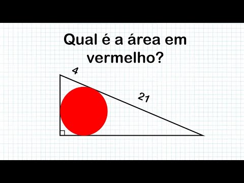 Qual é a área do círculo vermelho?