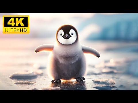 Baby Animals 4K (60FPS) - Happy Young Wild Animals With Relaxing Music (Colorfully Dynamic)