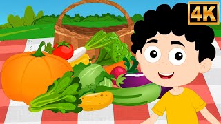 Canción educativa de verduras🥕🍅y más Rimas para cantar A lo largo de🎵