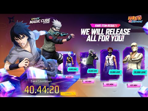 FREE MAGIC CUBE IN FREE FIRE NARUTO EVENT | FF NEW EVENT | NEW EVENT FREE FIRE | FREE FIRE NEW EVENT