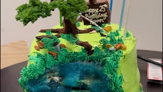 Fishing Theme Ice Cream Cake Fail🎣🍰✨