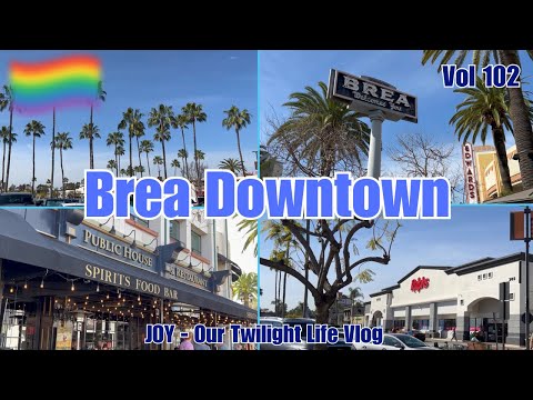 Vol102 - Brea Downtown Exploration | 🌴A Lively Downtown ! 🌴😃😃😃
